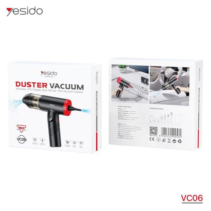 جارو شارژی و گردگیر بی سیم یسیدو Yesido Duster Vacuum VC06
