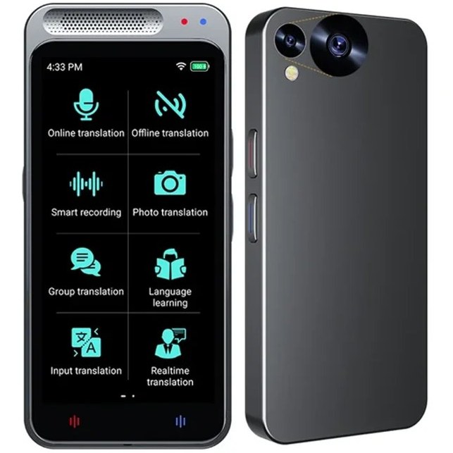 دستگاه مترجم صوتی 138 زبانه دو طرفه هوشمند مدل ai translator z6 agkupel z6
