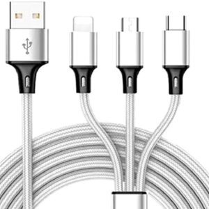 كابل تبدیل USB به لايتنينگ /micro USB/USB-C سمگپرس مدل توربو شارژ طول 1 متر